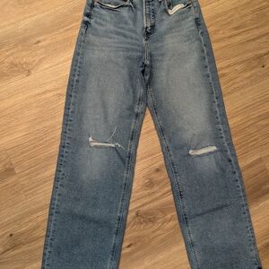 Old Navy Sky-Hi Wide Leg Light Blue Jeans